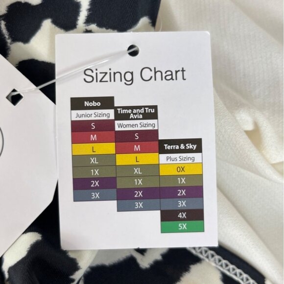 Time And Tru Two Piece Swimsuit Bikini Womens 3X Black White Animal Print New - Picture 10 of 11